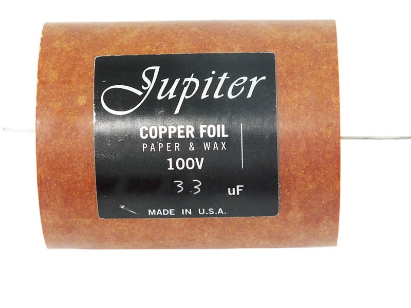 Jupiter Capacitor 3.3uF 100Vdc Copper Foil Paper & Wax Series