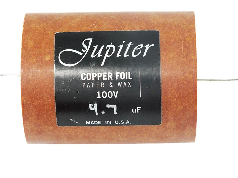 Jupiter Capacitor 4.7uF 100Vdc Copper Foil Paper & Wax Series