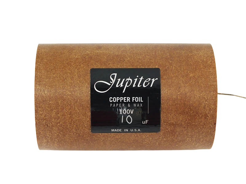 Jupiter Capacitor 10uF 100Vdc Copper Foil Paper & Wax Series — Parts  Connexion