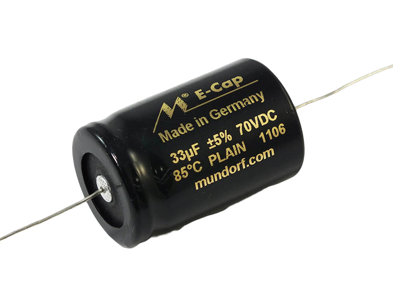Mundorf Electrolytic Capacitor 33.00uF 50Vac-70Vdc MLytic® ECap70 Series Non-Polar Axial
