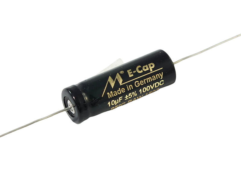 Mundorf Electrolytic Capacitor 10.00uF 100Vdc MLytic® ECap100 Series Non-Polar Axial