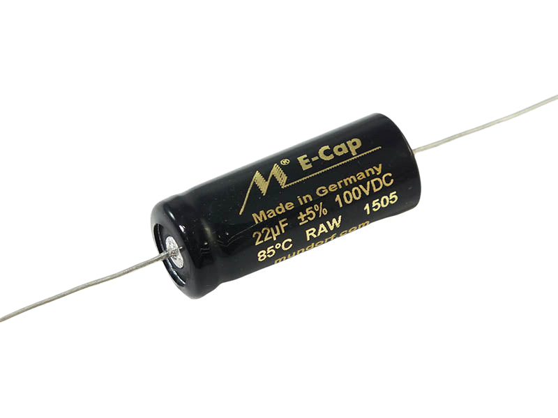 Mundorf Electrolytic Capacitor 22.00uF 100Vdc MLytic® ECap100 Series Non-Polar Axial