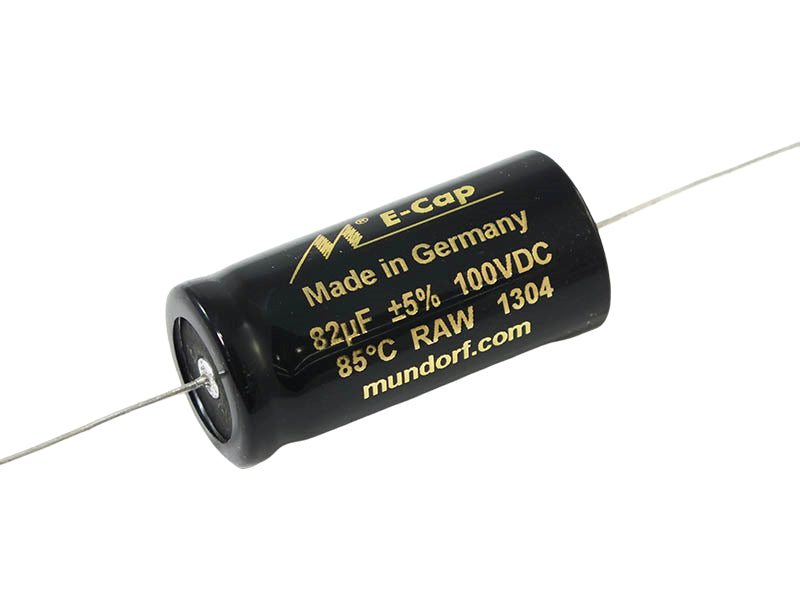 Mundorf Electrolytic Capacitor 82.00uF 100Vdc MLytic® ECap100 Series Non-Polar Axial