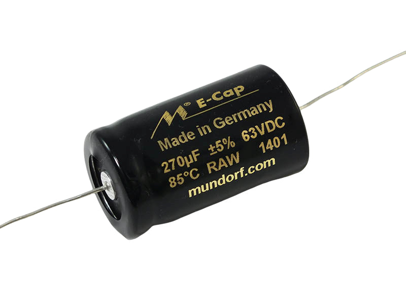Mundorf Electrolytic Capacitor 270.00uF 63Vdc MLytic® ECap63 Series Non-Polar Axial