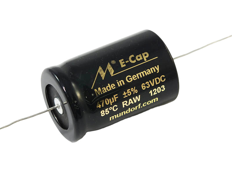 Mundorf Electrolytic Capacitor 470.00uF 63Vdc MLytic® ECap63 Series Non-Polar Axial