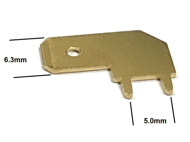 Mundorf Quick Disconnect Copper Blade 6.3mm Gold (Right Angle)