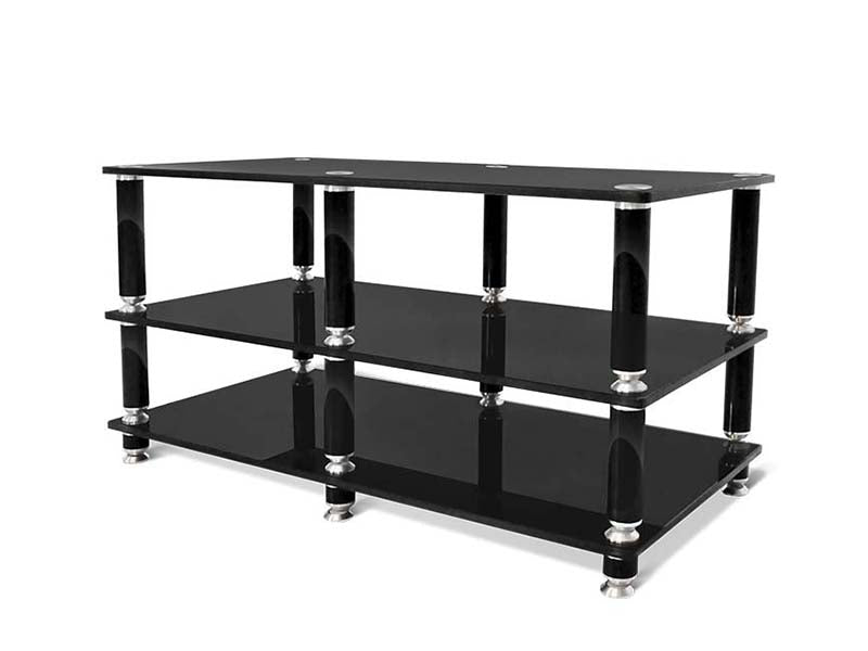 Norstone Racks / Stands Stabbl Series 3 Shelf Black Lacquer