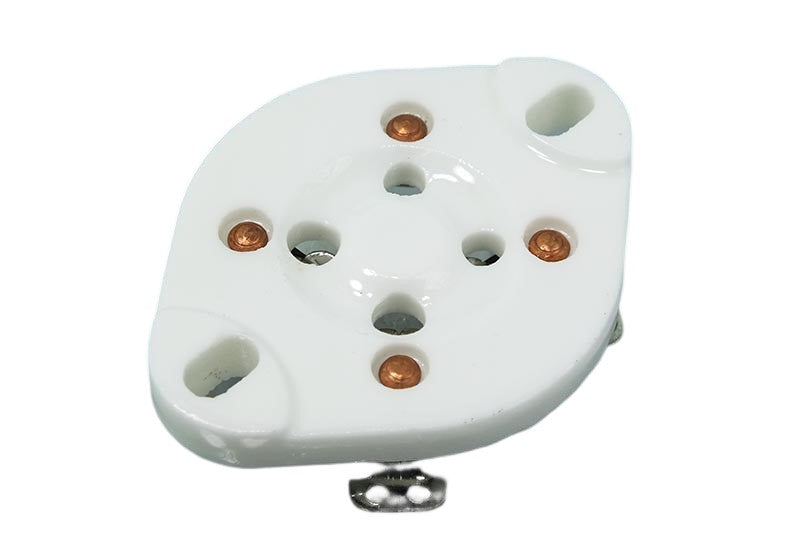 Socket 4 Pin Ceramic Wafer GZC4-1-Silver Tube Socket