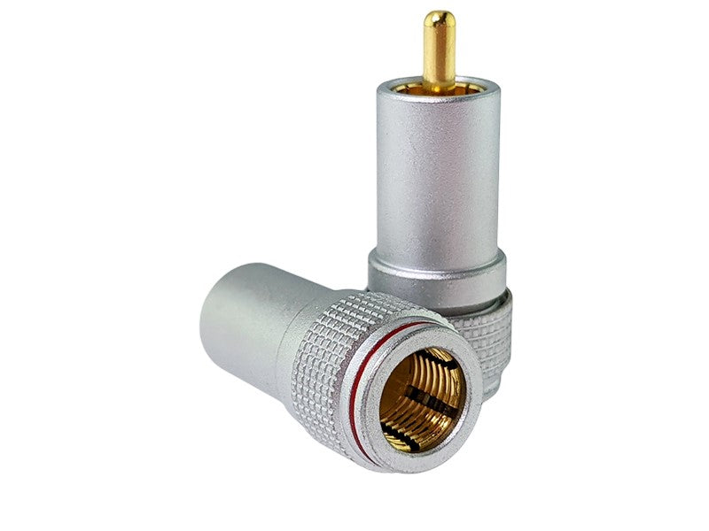 Vampire Connector C9X Series Co-Axial RCA Male Plug (Satin/no logo), 9mm opening