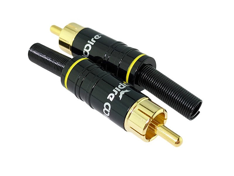 Vampire Connector 557-Y SeriesRCA Male Plug (Yellow stripe), 5.6mm opening