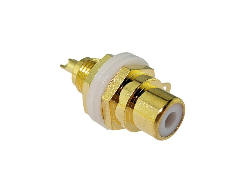 Vampire Connector CMHEX Series RCA Female Jack (White only/no stripe), inside nut