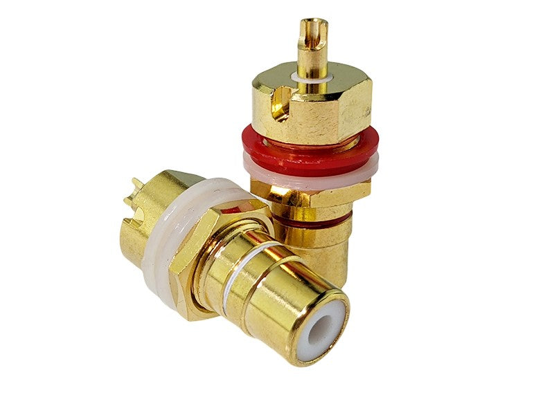 Vampire Connector CM2F Series RCA Female Jack, outside nut