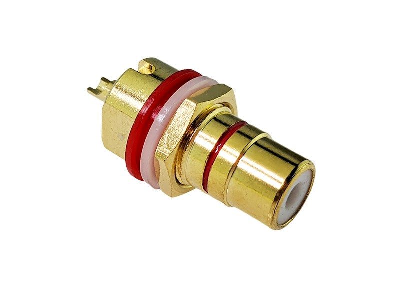 Vampire Connector CM2F Series RCA Female Jack (Red Only), outside nut