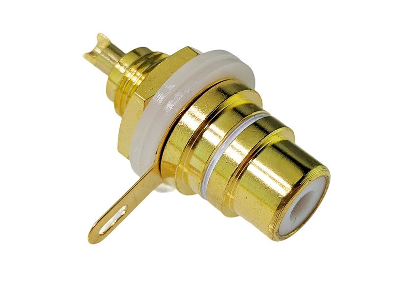 Vampire Connector CM1F Series RCA Female Jack (White only), inside nut