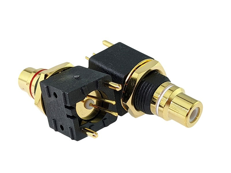 Vampire Connector PCB2F/S Series Straight RCA Female Jack, pc-mount