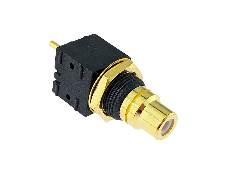 Vampire Connector PCB2F/S Series Straight RCA Female Jack (Yellow only), pc-mount