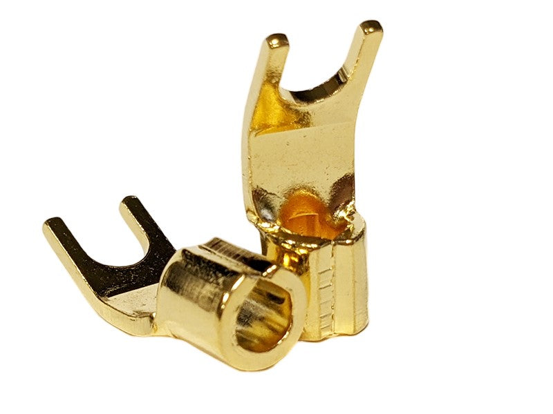 Vampire Connector HDS1 Series 1/4" Gold Plated (Copper Base) Spade Lug, 6awg