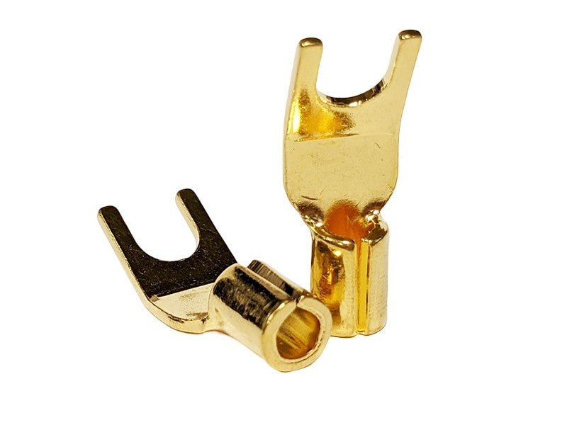 Vampire Connector HDS5 Series 1/4" Gold-Plated (Copper Base) Spade Lug, 10-12awg
